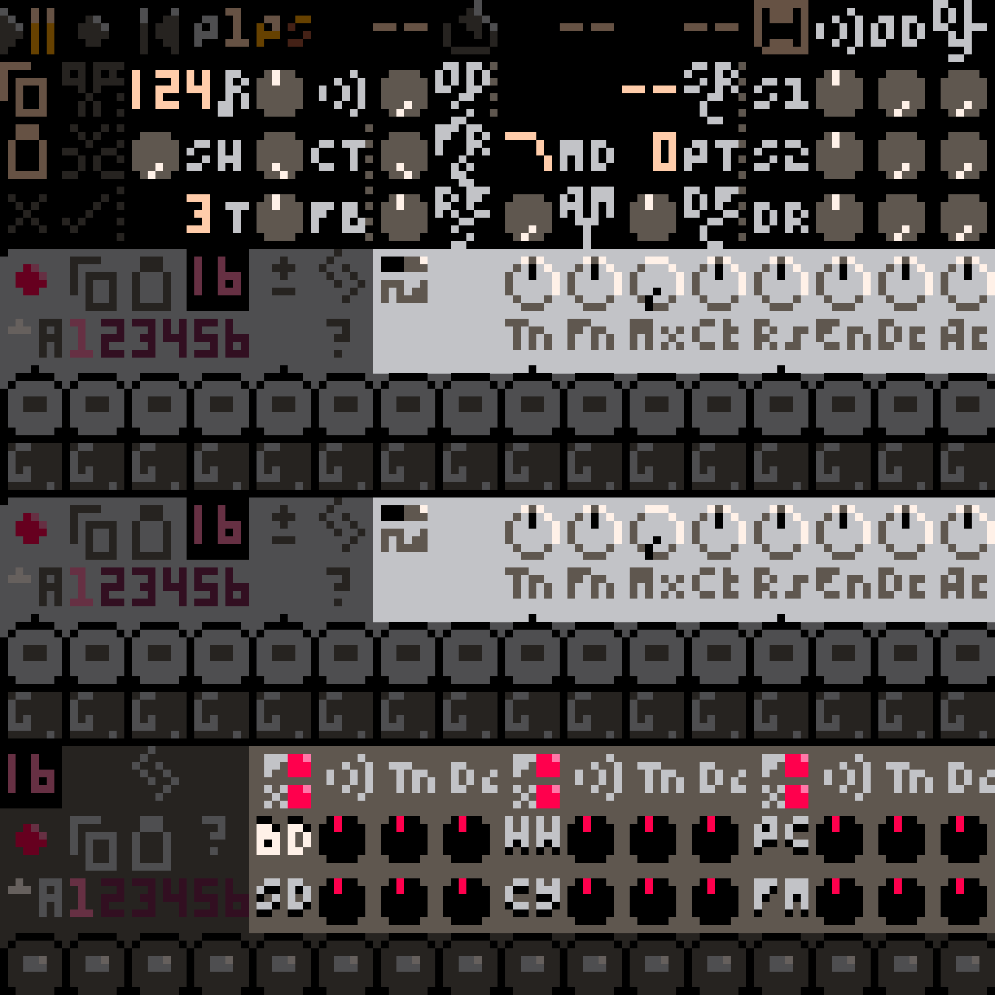 All of RP-8's sound design controls, highlighted